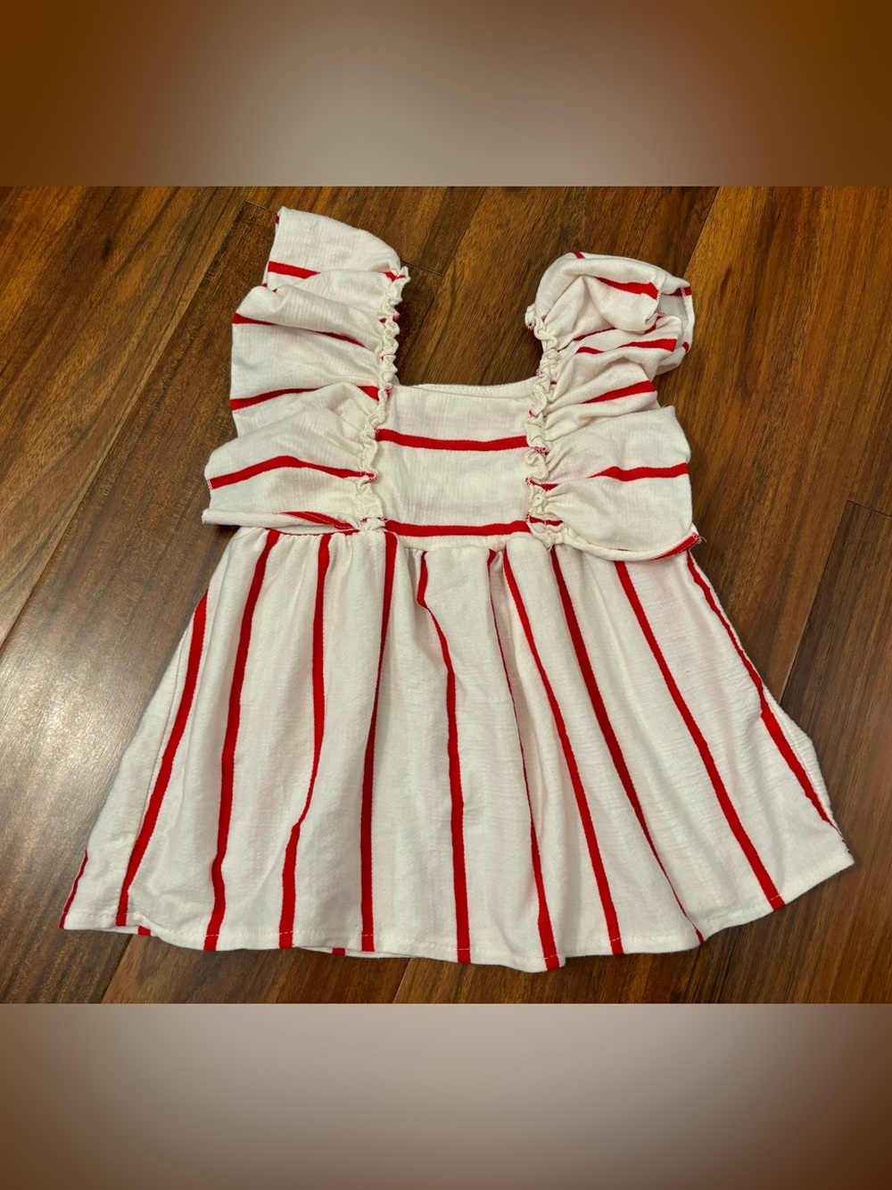 Zara cream/red stripe dress.